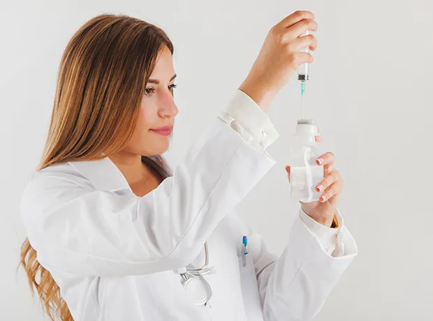 Dermatologist preparing a treatment for excess melanin and hyperpigmentation 620x460